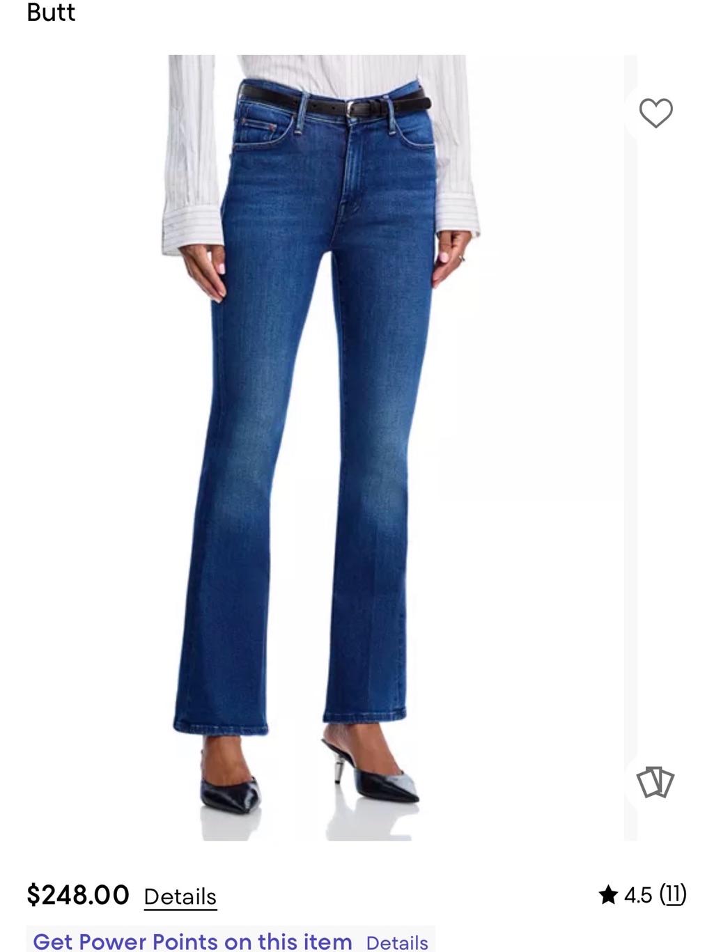 Mother Womens Dark Blue Flare Jeans